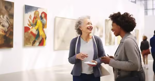 exhibition at a modern museum 