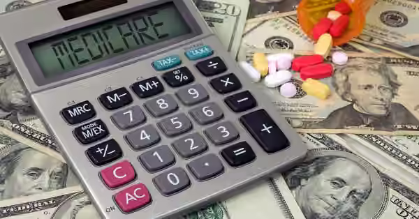 medicare text sign on calculator screen
